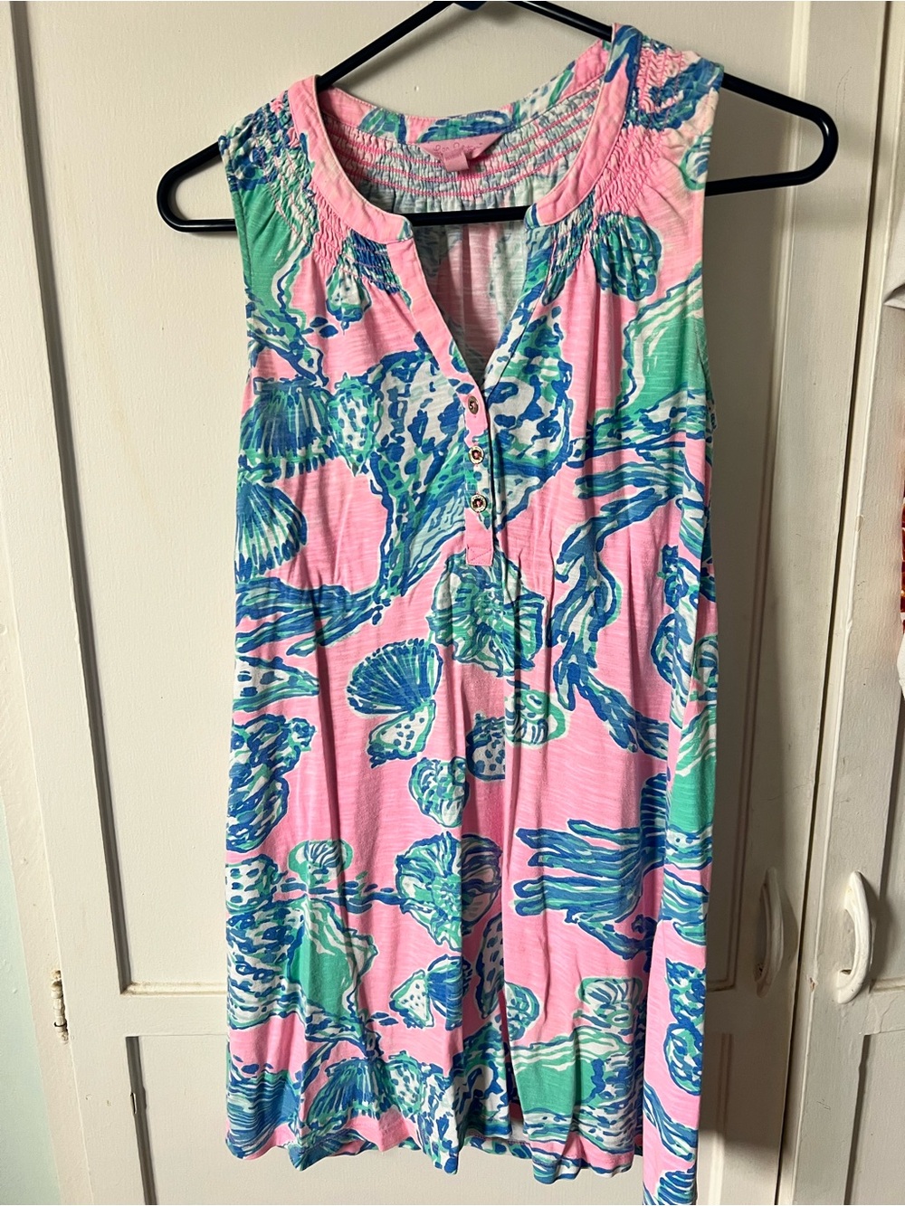 Lilly Pulitzer Pink, Blue & Green Sleeveless Mini Dress
